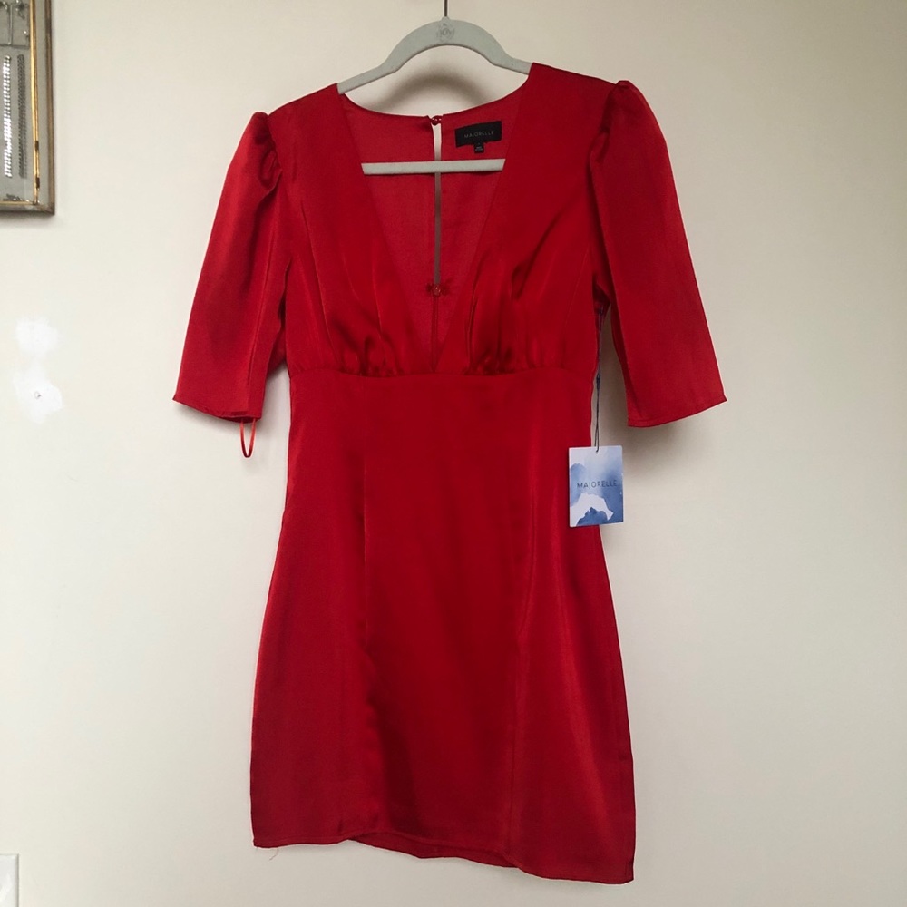 Majorelle Satin Red Dress
